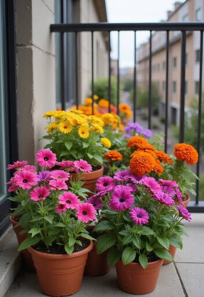 25 Mini Garden Ideas for Small Spaces That Will Transform Your Balcony into a Green Oasis! - 20. Compact Flower Garden