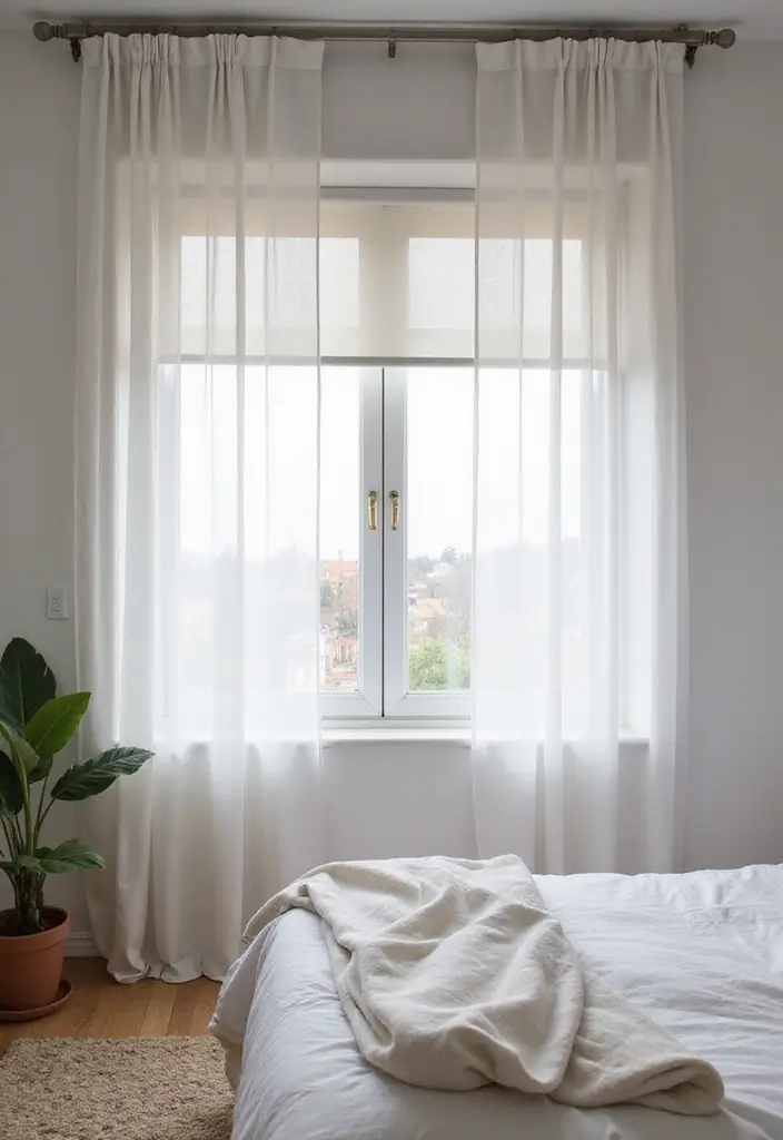 25 Modern Bedroom Ideas That Will Transform Your Space into a Minimalist Oasis! - 11. Simple Window Treatments