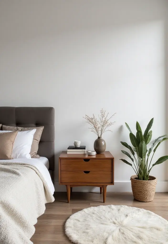 25 Modern Bedroom Ideas That Will Transform Your Space into a Minimalist Oasis! - 24. Mix Modern with Vintage