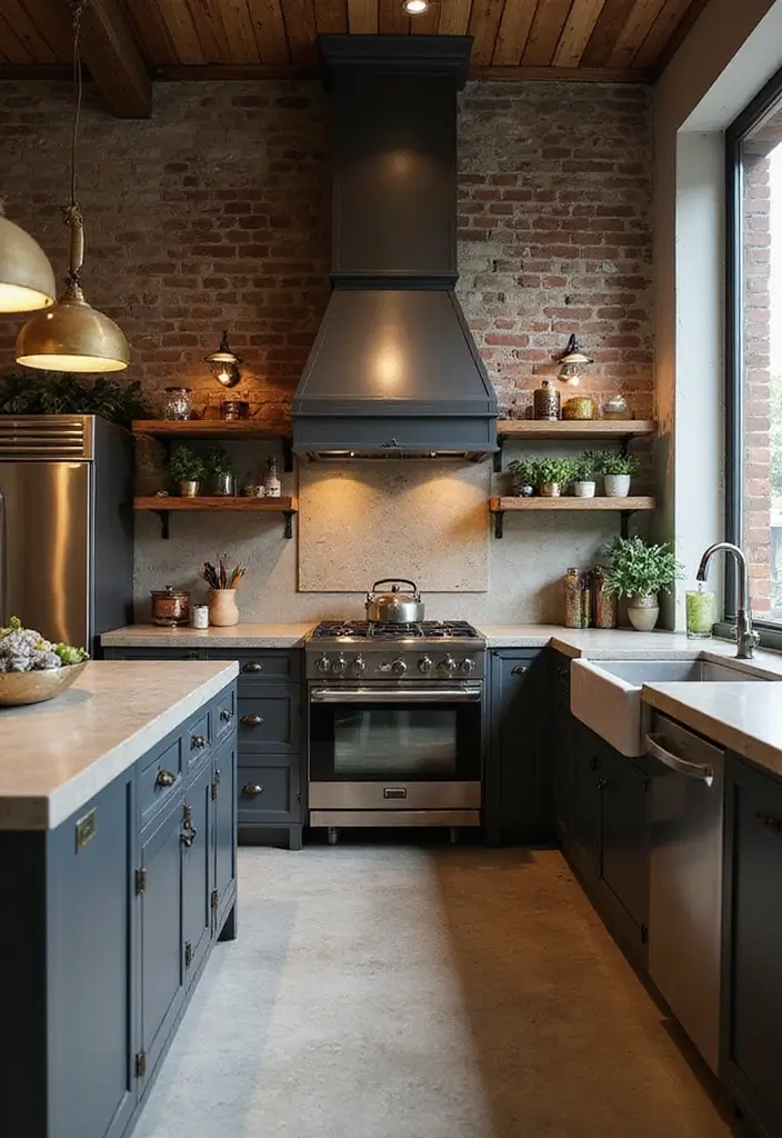 25 Modern Kitchen Cabinet Designs That Will Transform Your Space (You Won't Believe #5!) - 12. Industrial Style Cabinets