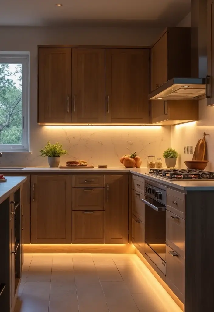 25 Modern Kitchen Cabinet Designs That Will Transform Your Space (You Won't Believe #5!) - 16. Smart Lighting Solutions