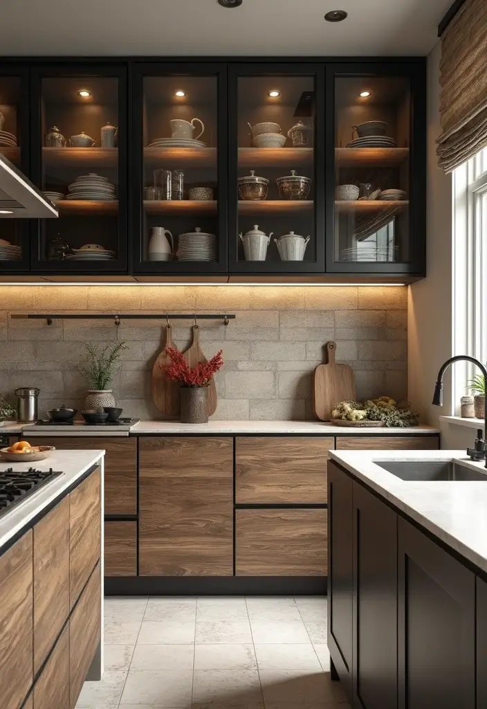 25 Modern Kitchen Cabinet Designs That Will Transform Your Space (You Won't Believe #5!) - 19. Mixed Materials