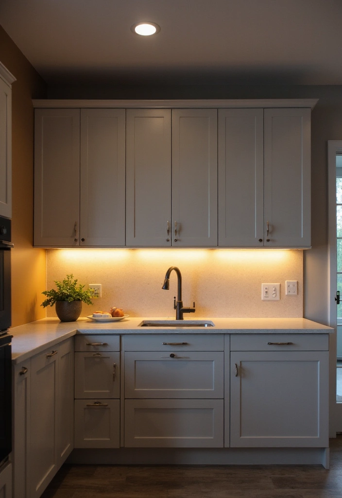 25 Modern Kitchen Cabinet Designs That Will Transform Your Space (You Won't Believe #5!) - 21. Overhead Cabinets with Lighting