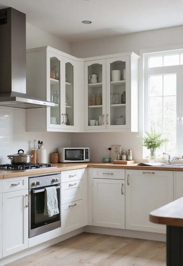 25 Modern Kitchen Cabinet Designs That Will Transform Your Space (You Won't Believe #5!) - 23. Minimalistic Corner Cabinets