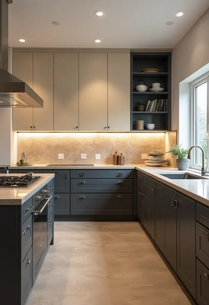 25 Modern Kitchen Cabinet Designs That Will Transform Your Space (You Won't Believe #5!) - 3. Two-Tone Cabinet Designs