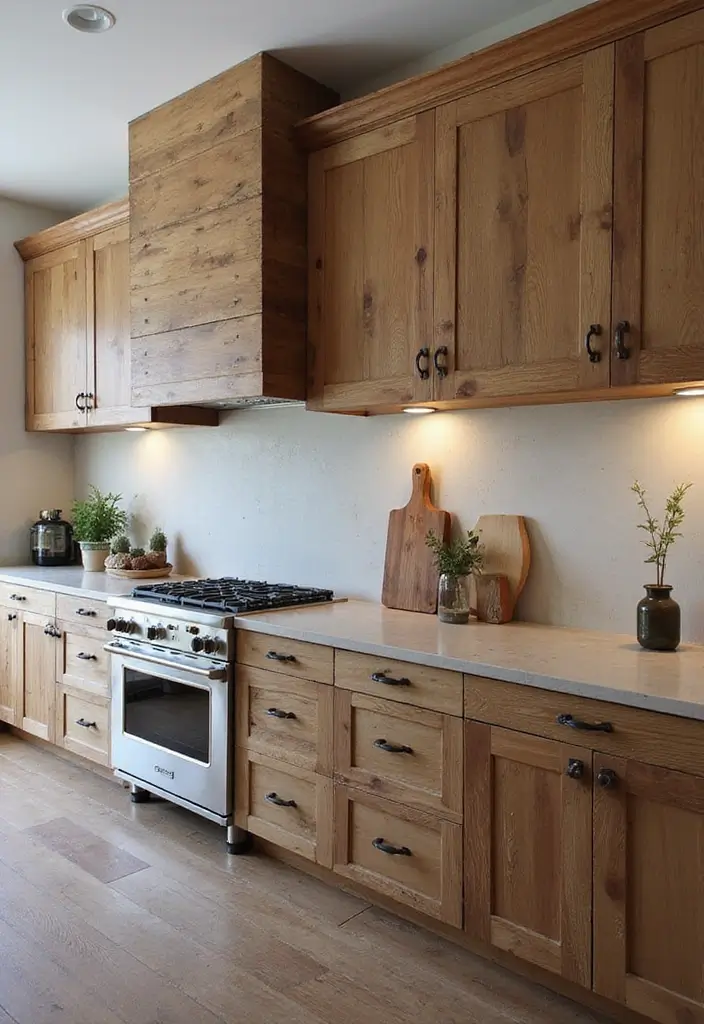 25 Modern Kitchen Cabinet Designs That Will Transform Your Space (You Won't Believe #5!) - 6. Rustic Modern Cabinets