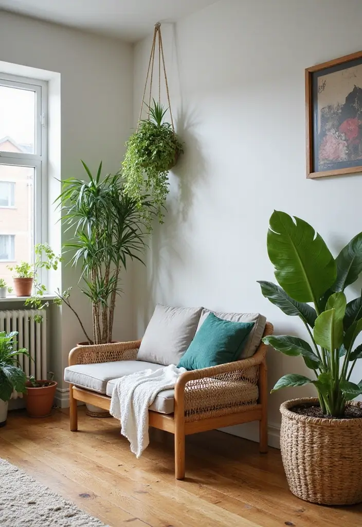 25 Modern Living Room Layouts That Make Small Spaces Feel Huge (You Won't Believe #5!) - 14. Incorporating Nature