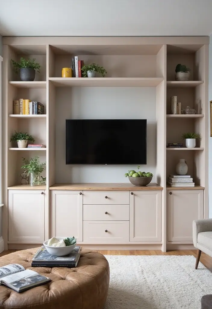 25 Modern Living Room Layouts That Make Small Spaces Feel Huge (You Won't Believe #5!) - 15. Custom Built-Ins