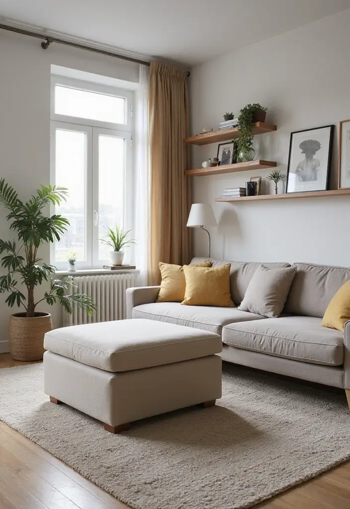 25 Modern Living Room Layouts That Make Small Spaces Feel Huge (You Won't Believe #5!) - 18. Extra Storage Solutions