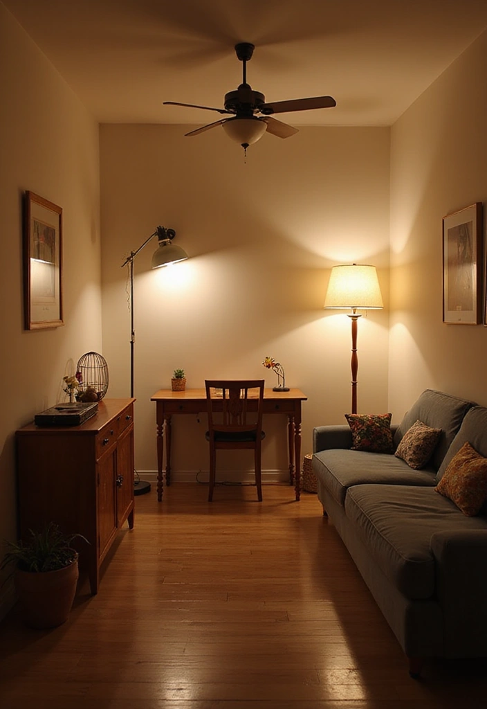 25 Modern Living Room Layouts That Make Small Spaces Feel Huge (You Won't Believe #5!) - 7. Layered Lighting