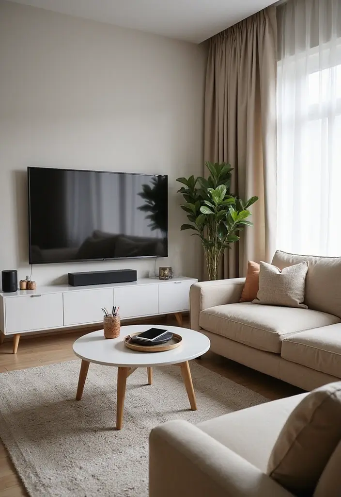 25 Modern Small Living Room Ideas That Will Transform Your Space Instantly! - 14. Smart Technology Integration