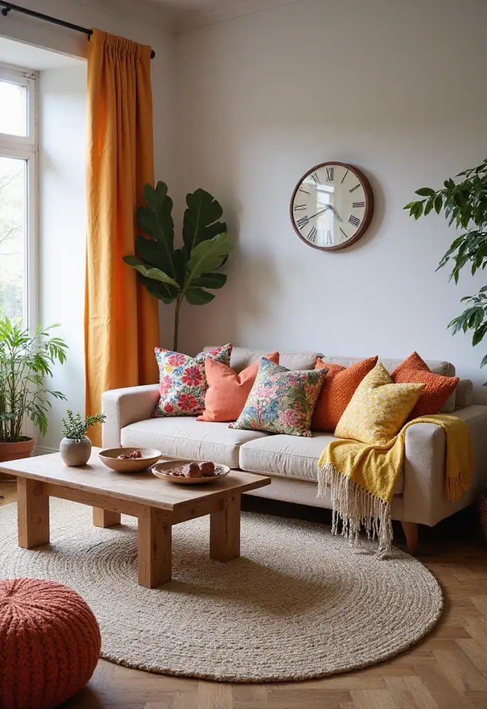 25 Modern Small Living Room Ideas That Will Transform Your Space Instantly! - 17. Using Colorful Accessories