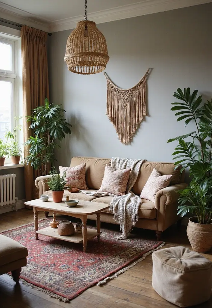 25 Modern Small Living Room Ideas That Will Transform Your Space Instantly! - 18. Bohemian Accents