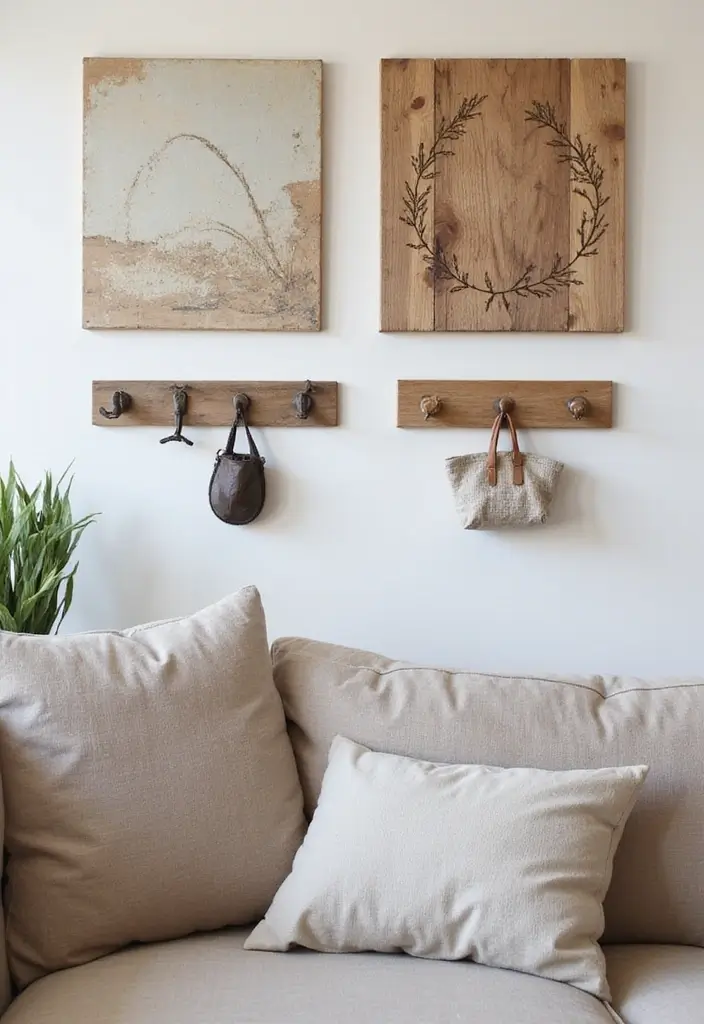 25 Modern Small Living Room Ideas That Will Transform Your Space Instantly! - 24. Functional Wall Art