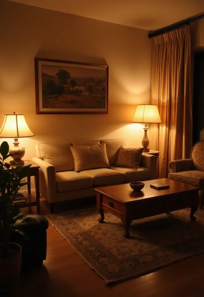 25 Modern Small Living Room Ideas That Will Transform Your Space Instantly! - 25. Warm Lighting