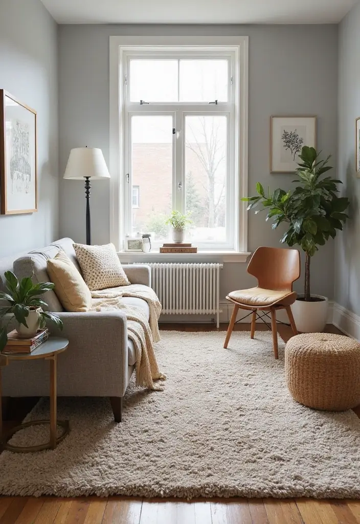 25 Modern Small Living Room Ideas That Will Transform Your Space Instantly! - 7. Textured Rugs