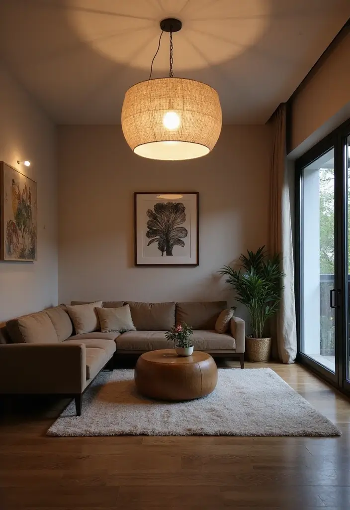 25 Modern Small Living Room Ideas That Will Transform Your Space Instantly! - 8. Statement Lighting