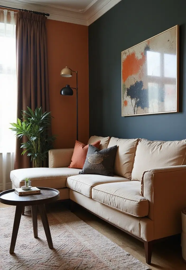 25 Modern Small Living Room Ideas That Will Transform Your Space Instantly! - 9. Bold Accent Walls