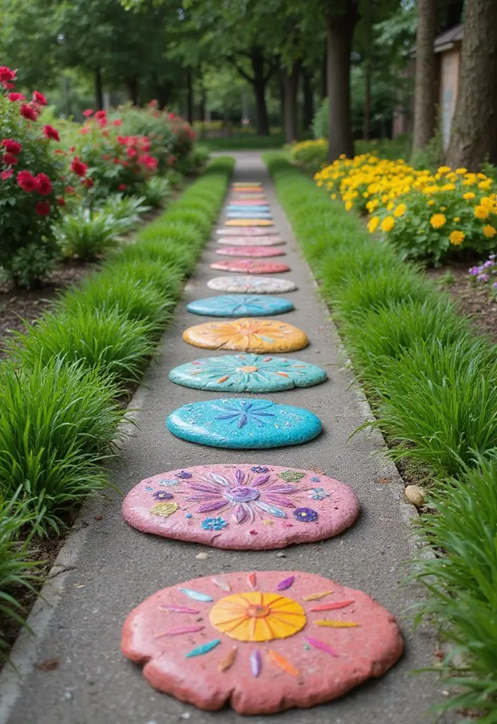 25 Outdoor Garden Decor Ideas for Backyards That Will Leave You Speechless! - 23. Artistic Path Markers