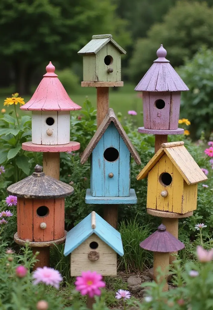 25 Outdoor Garden Decor Ideas for Backyards That Will Leave You Speechless! - 8. Unique Birdhouses