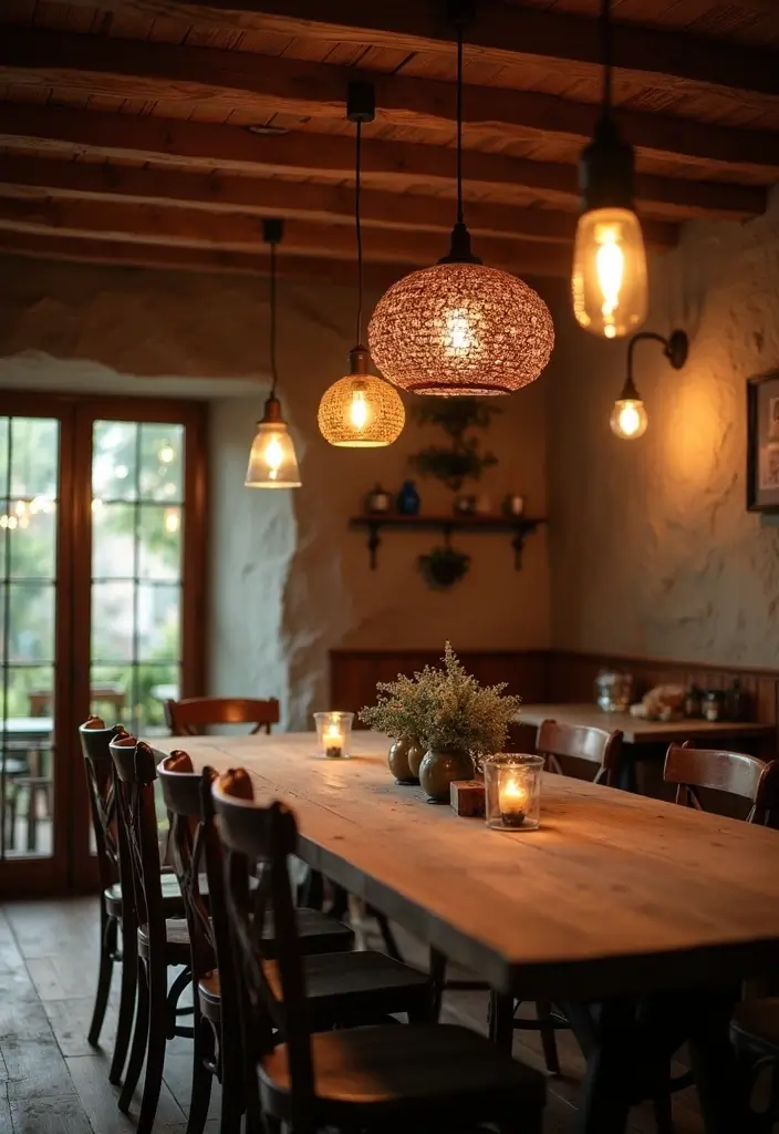 25 Rustic Home Decor Ideas That Will Make You Feel Like You’re in a Cozy Cabin! - 11. Rustic Lighting Fixtures