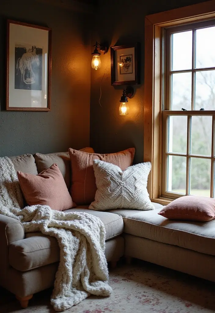 25 Rustic Home Decor Ideas That Will Make You Feel Like You’re in a Cozy Cabin! - 3. Cozy Textiles