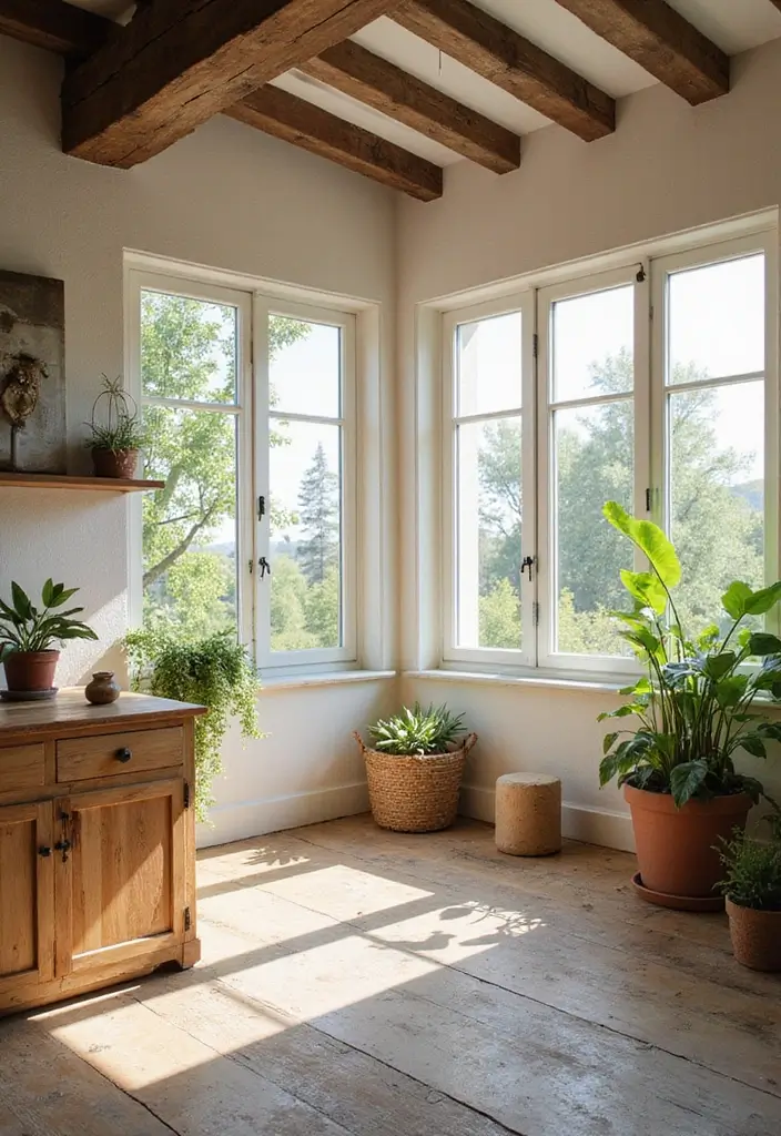 25 Rustic Home Decor Ideas That Will Make You Feel Like You’re in a Cozy Cabin! - 9. Large Windows for Natural Light