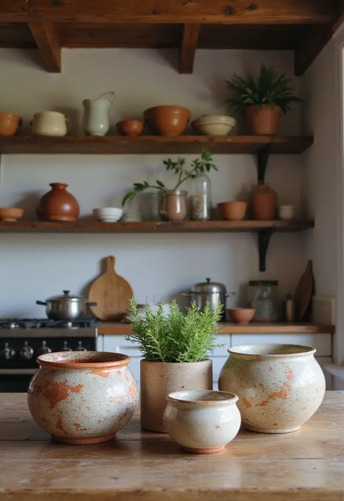 25 Rustic Home Decor Ideas That'll Make You Say 'I Need This in My Life!' - 10. Handmade Pottery