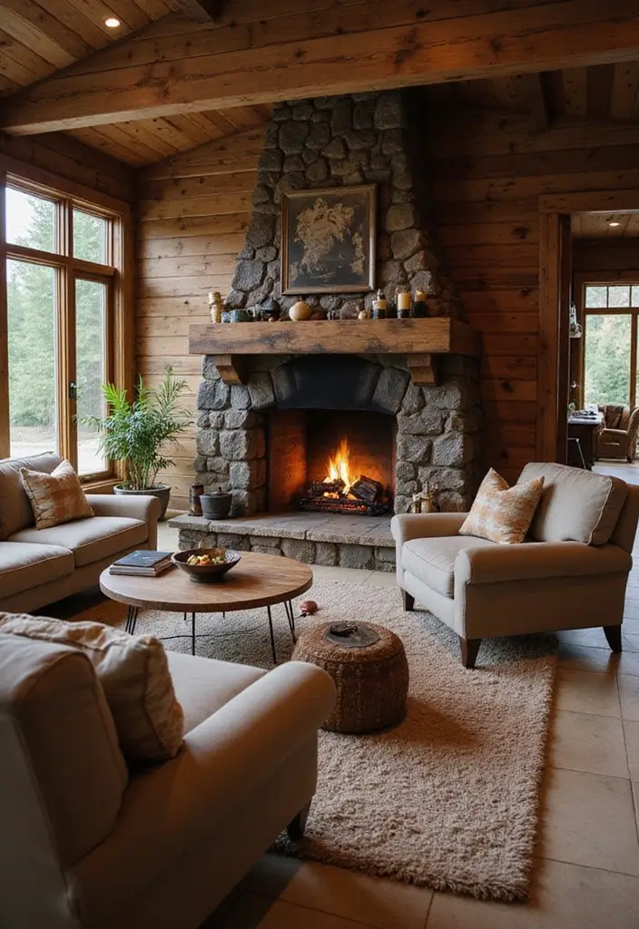 25 Rustic Home Decor Ideas That'll Make You Say 'I Need This in My Life!' - 16. Cozy Fireplaces