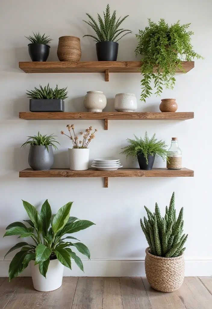 25 Rustic Home Decor Ideas That'll Make You Say 'I Need This in My Life!' - 22. Rustic Wall Shelves