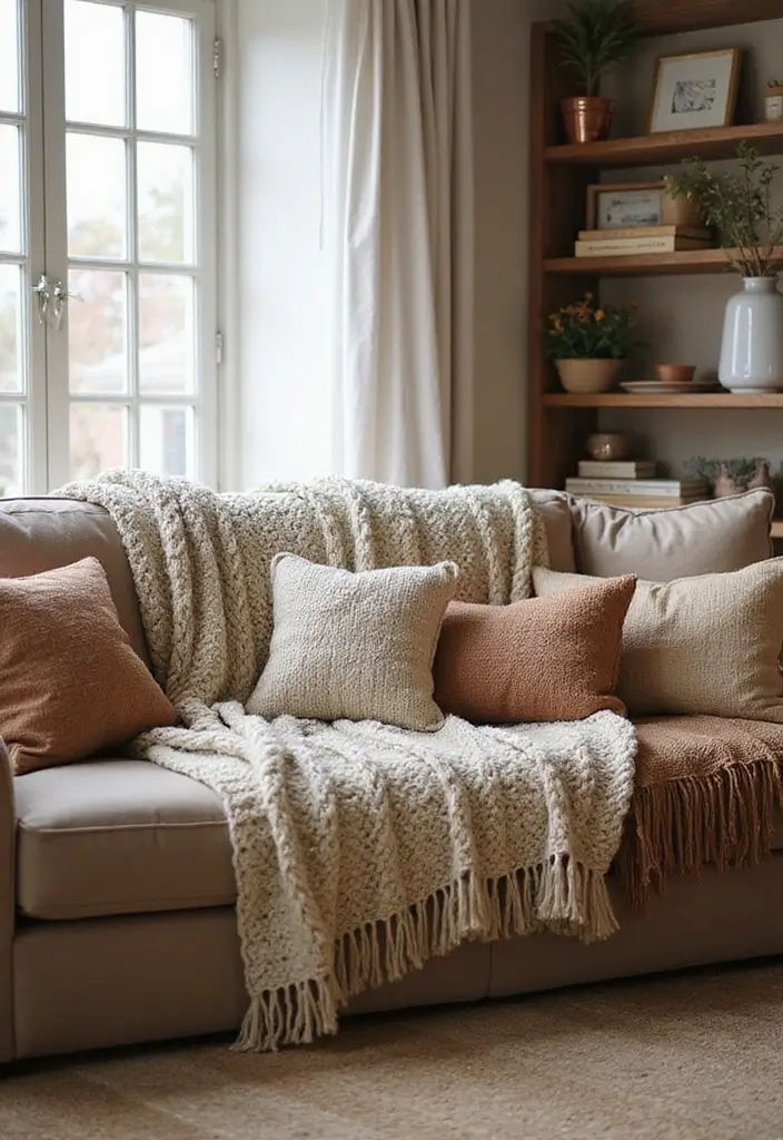 25 Rustic Home Decor Ideas That'll Make You Say 'I Need This in My Life!' - 3. Cozy Textiles