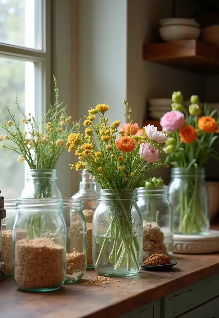 25 Rustic Home Decor Ideas That'll Make You Say 'I Need This in My Life!' - 5. Mason Jar Decor