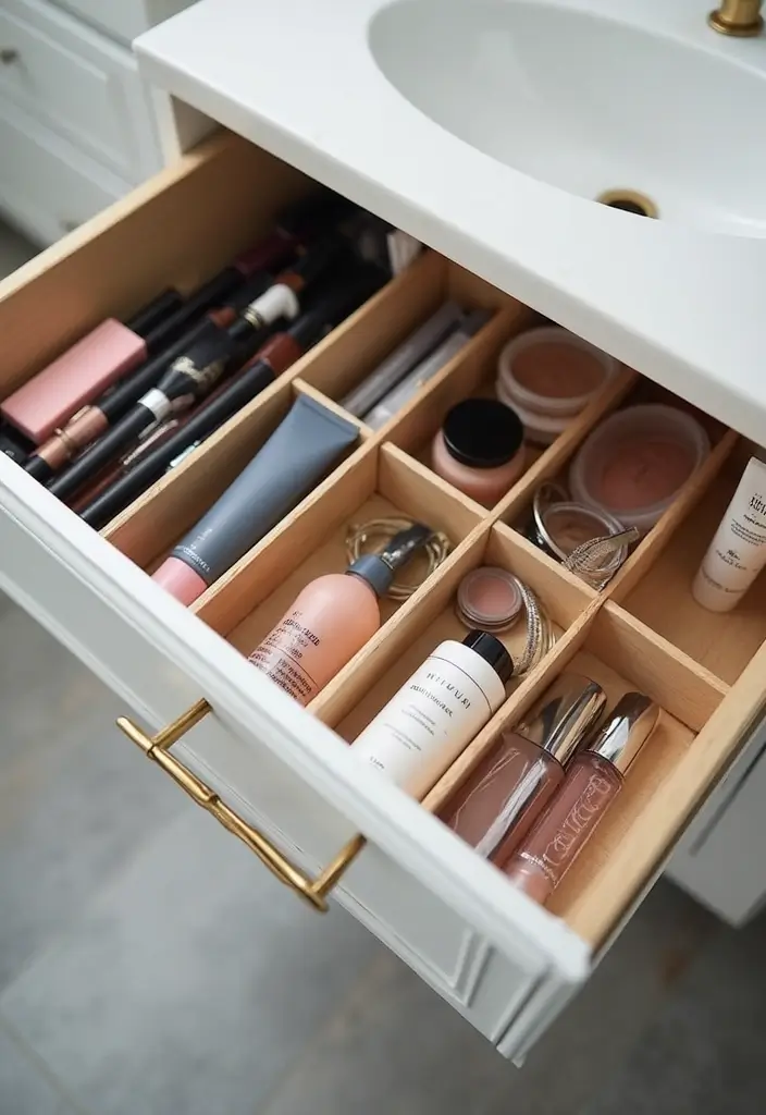 25 Small Bathroom Organization Hacks That Will Maximize Your Space (You Won't Believe #12!) - 18. Drawer Dividers for Easy Organization