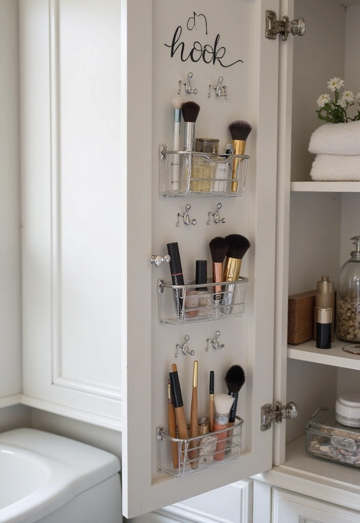 25 Small Bathroom Organization Hacks That Will Maximize Your Space (You Won't Believe #12!) - 4. Utilize the Inside of Cabinet Doors