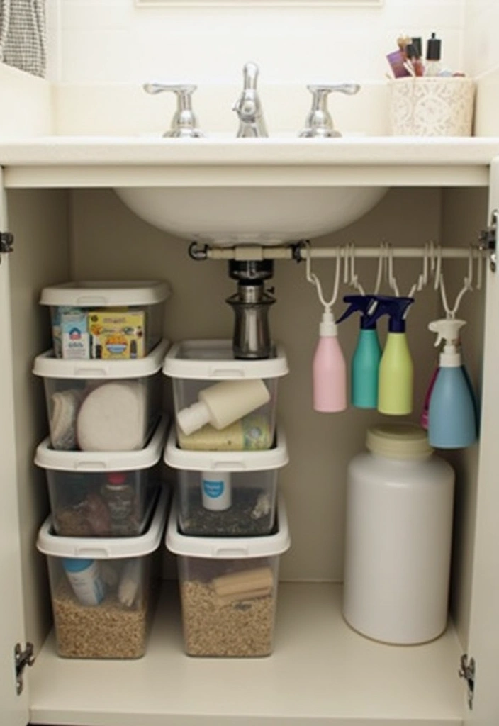 25 Small Bathroom Organization Hacks That Will Maximize Your Space (You Won't Believe #12!) - 6. Under-Sink Solutions