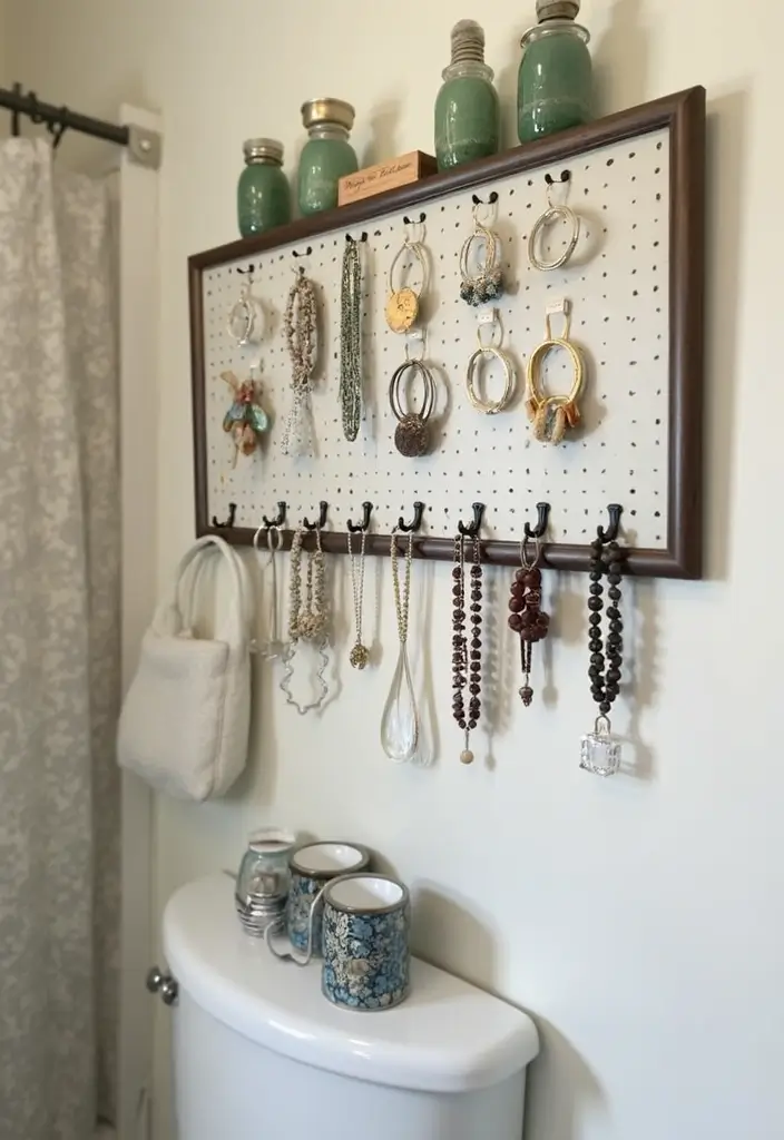 25 Small Bathroom Organization Hacks That Will Maximize Your Space (You Won't Believe #12!) - 7. Use Hooks for Jewelry and Accessories