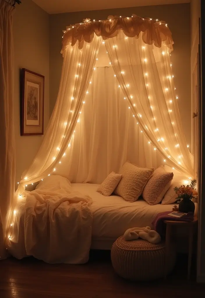 25 Small Bedroom Ideas for Couples That'll Make You Fall in Love Again! - 1. Cozy Canopy Beds