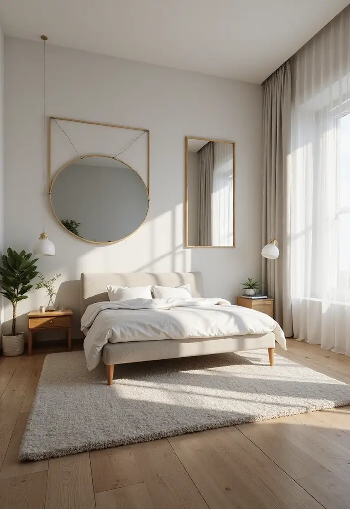 25 Small Bedroom Ideas for Couples That'll Make You Fall in Love Again! - 12. Creative Use of Mirrors