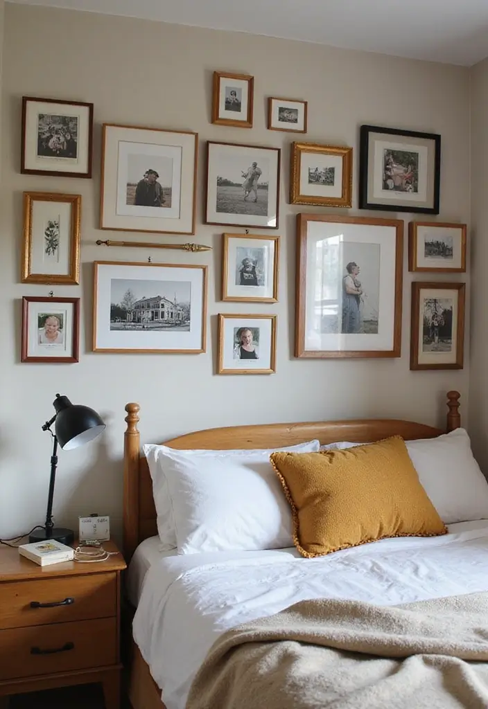 25 Small Bedroom Ideas for Couples That'll Make You Fall in Love Again! - 3. Personalized Artwork