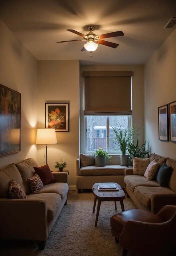 25 Small Living Room Design Ideas That Will Make You Say 'Why Didn't I Think of That?' - 12. Lighting Variety