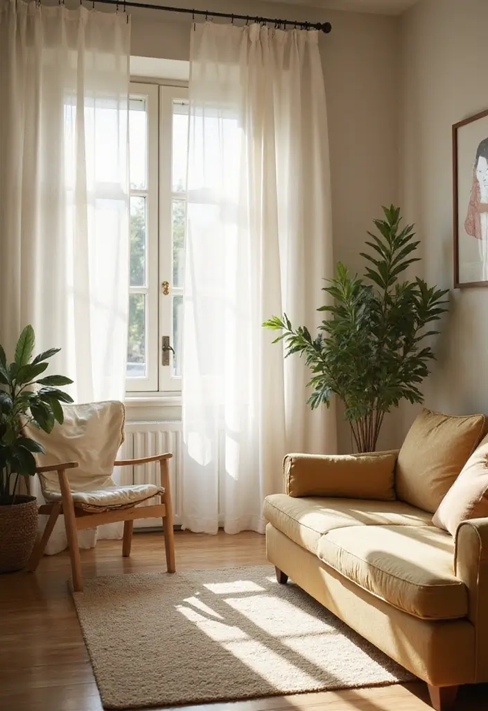 25 Small Living Room Design Ideas That Will Make You Say 'Why Didn't I Think of That?' - 8. Natural Light Enhancement