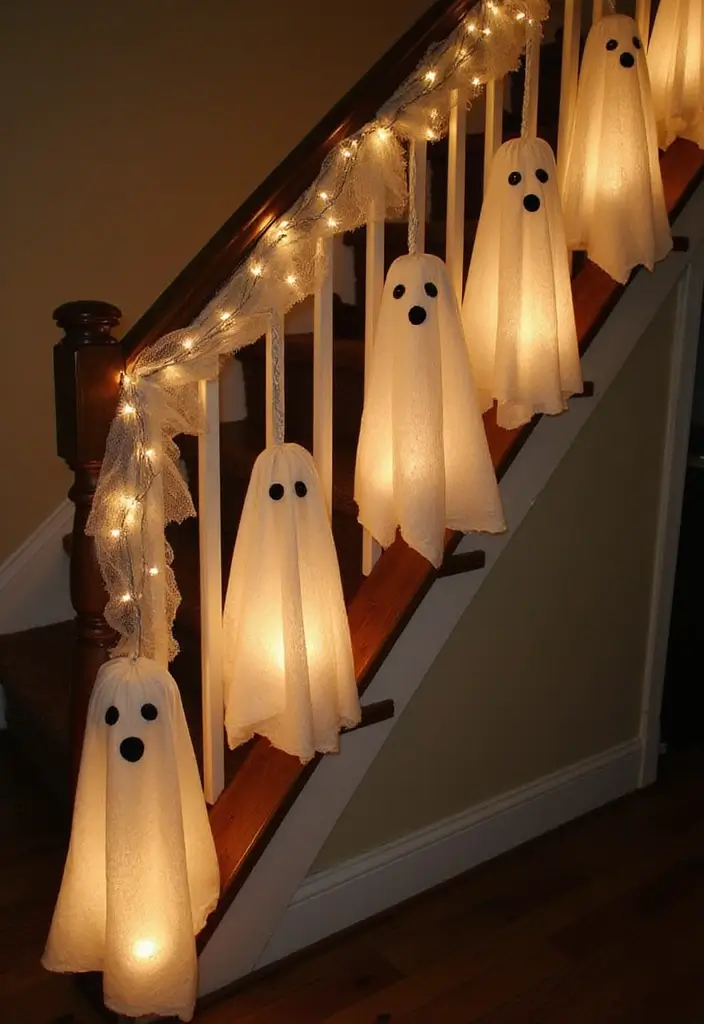 25 Spooktacular Indoor Halloween Decorations That Will Leave Your Guests Screaming for More! - 1. Ghostly Garlands