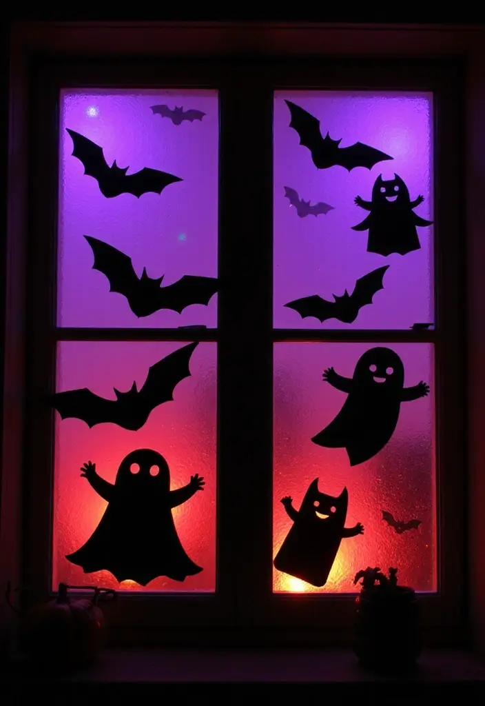 25 Spooktacular Indoor Halloween Decorations That Will Leave Your Guests Screaming for More! - 4. Spooky Silhouettes