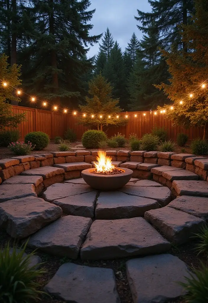 25 Stunning Backyard Landscaping Designs That Will Transform Your Outdoor Space (Wait Until You See #12!) - 6. Firepit Gathering Area