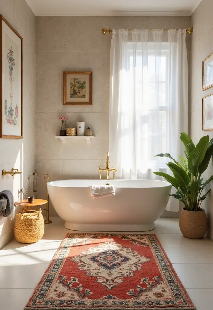 25 Stunning Bathroom Decor Ideas That Will Transform Your Space! - 10. Bath Mats with Personality