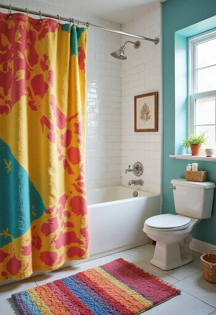 25 Stunning Bathroom Decor Ideas That Will Transform Your Space! - 5. Colorful Accents