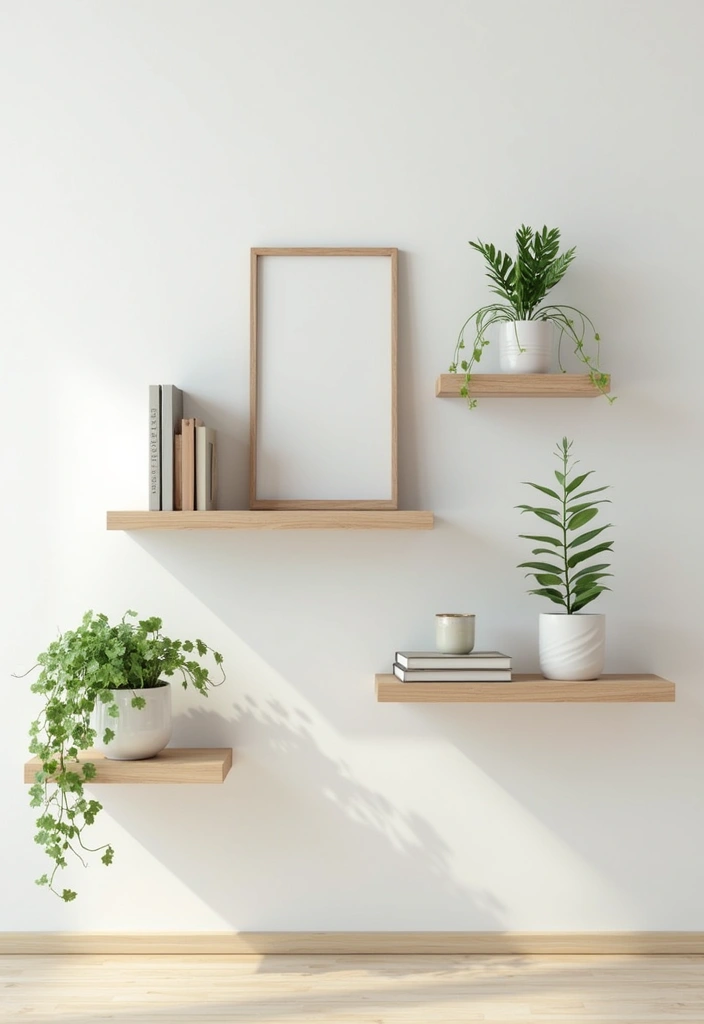 25 Stunning Bedroom Wall Decor Ideas That Will Transform Your Space into a Dreamland! - 3. Floating Shelves with Personal Touches