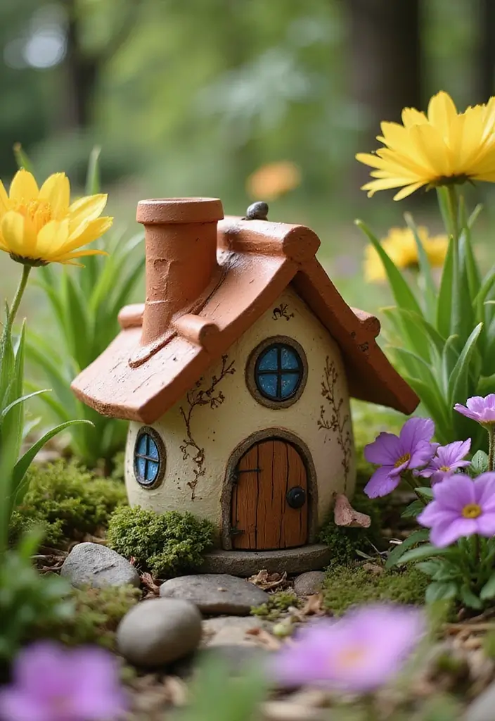 25 Stunning Garden Decor DIY Ideas That Will Leave Your Neighbors in Awe! - 25. Clay Pot Fairy House