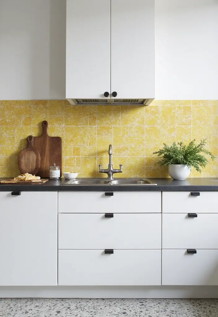 25 Stunning Kitchen Backsplash Ideas for White Cabinets That Will Leave You Speechless! - 13. Colored Grout for a Fun Twist