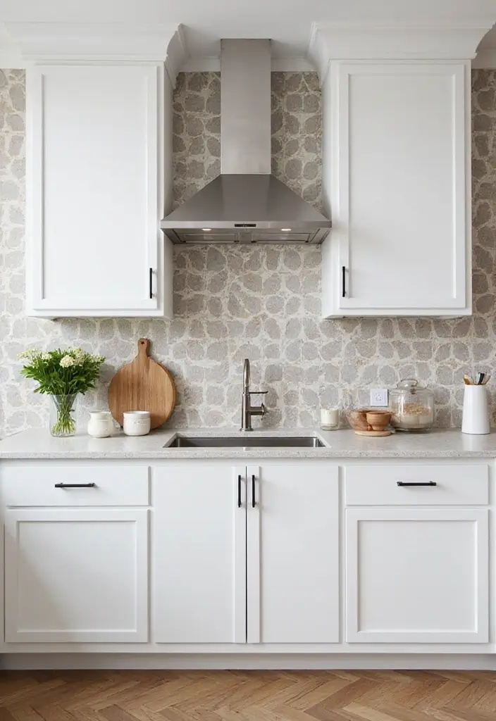 25 Stunning Kitchen Backsplash Ideas for White Cabinets That Will Leave You Speechless! - 16. Geometric Patterns for a Modern Edge